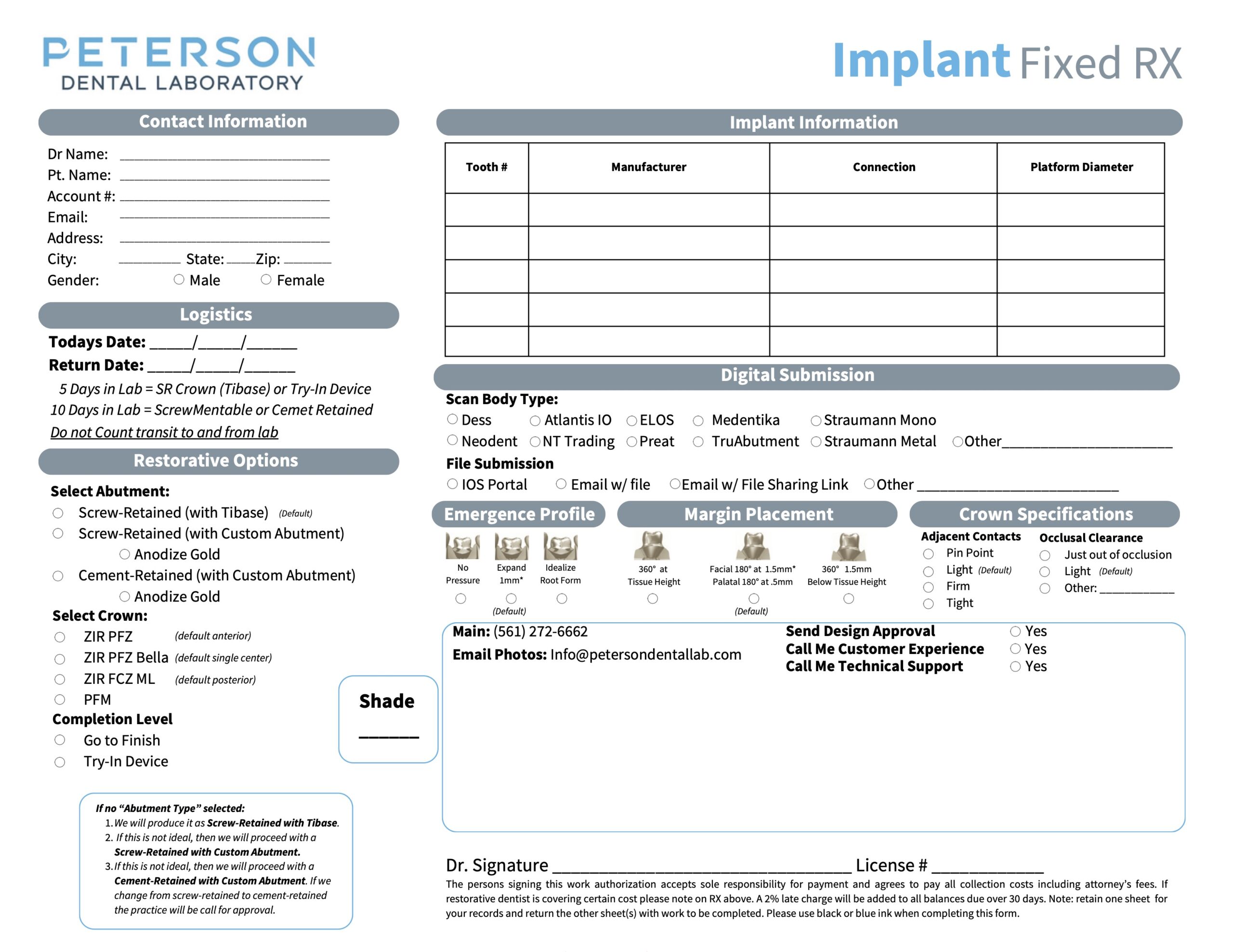 Implant Fixed RX